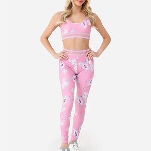 Luvette Legging and bra in Baby Pink Clouds